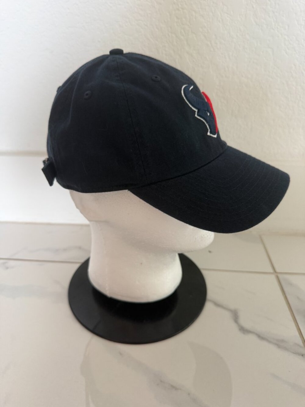 Houston Texans NFL Team Apparel Strapback Cap Hat OSFA Blue Adjustable - Picture 3 of 8